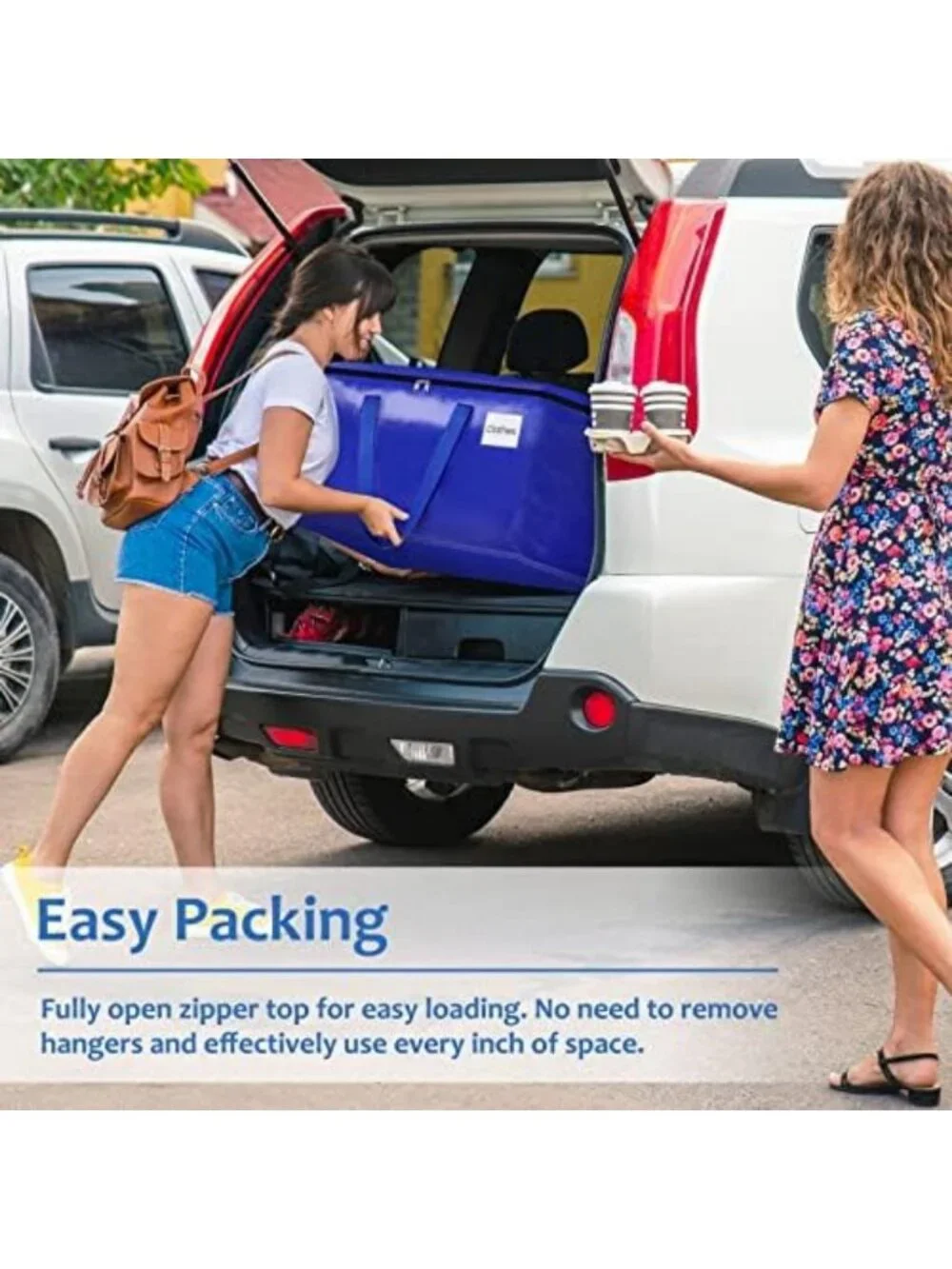 Heavy Duty Moving Bags with Sturdy Handles & Zippers - Space-Saving Storage